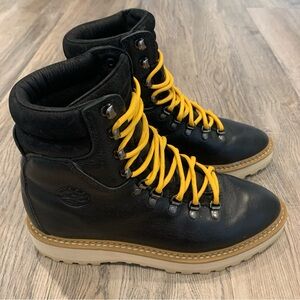 Diemme Munfumo Black Leather Boots Womens 39 Lace Up Pointed Toe Made in Italy